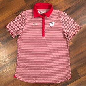 NWOT Under Armour/ Wisconsin badger polo